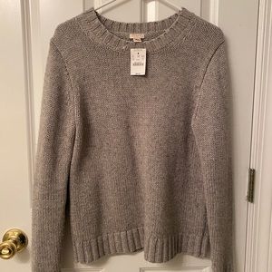 J.Crew Gray Crew Neck Sweater - New with tags!